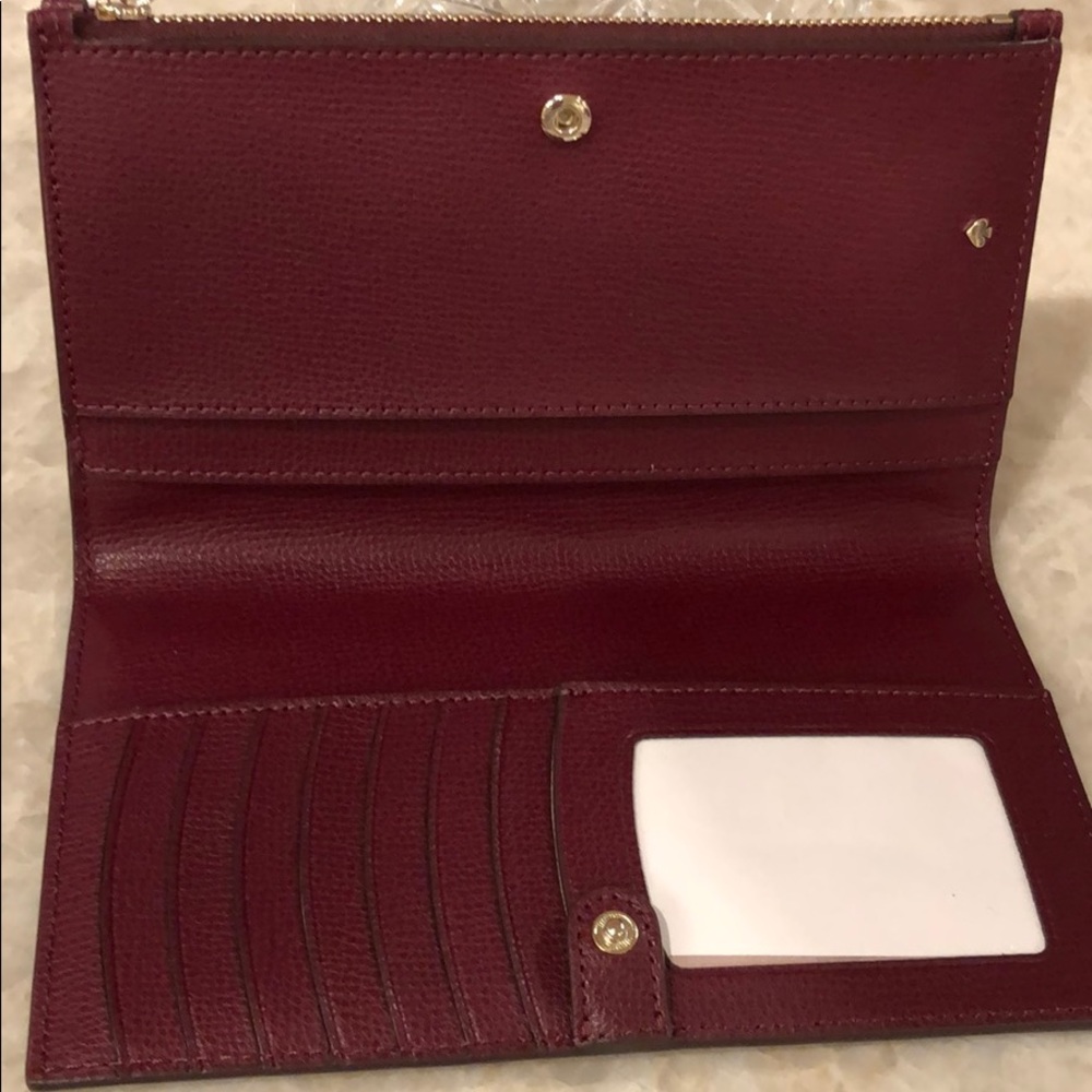 Sylvia Continental Wristlet Wallet Cherrywood -- NEW - Picture 3 of 10
